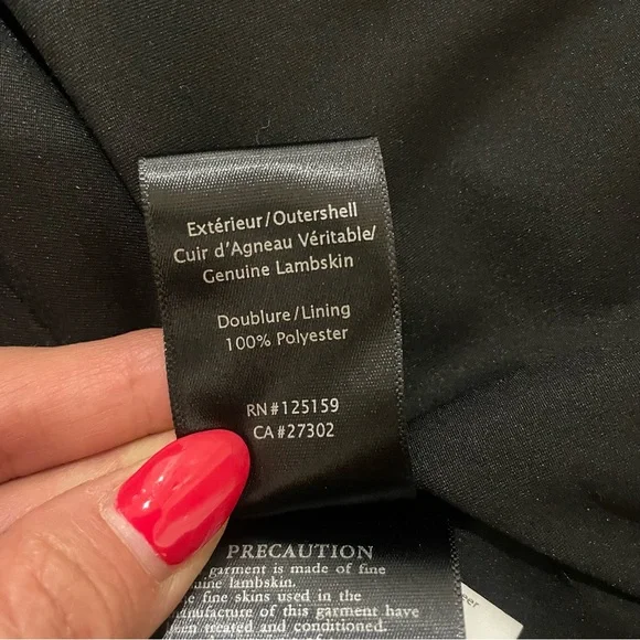 Mackage Kenya, black Leather Biker moto Jacket - Picture 10 of 13